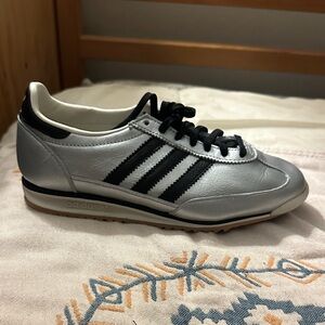 Adidas Sl 72 OG Metallic Silver and Black Sneakers